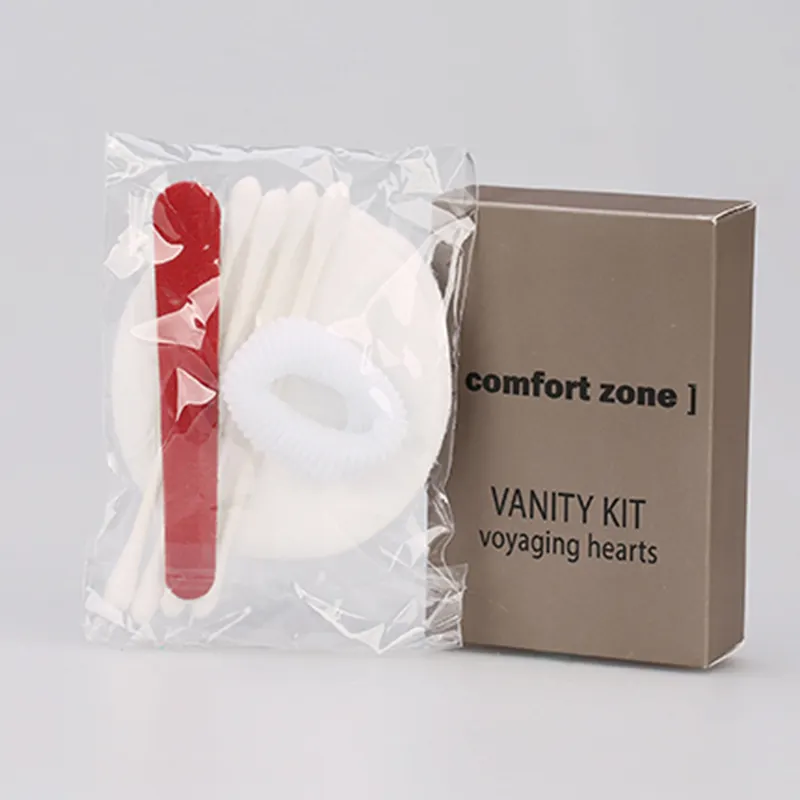 Kit Vanity Hotel dengan Bantalan Katun Organik dan Kuncup Katun Kosmetik