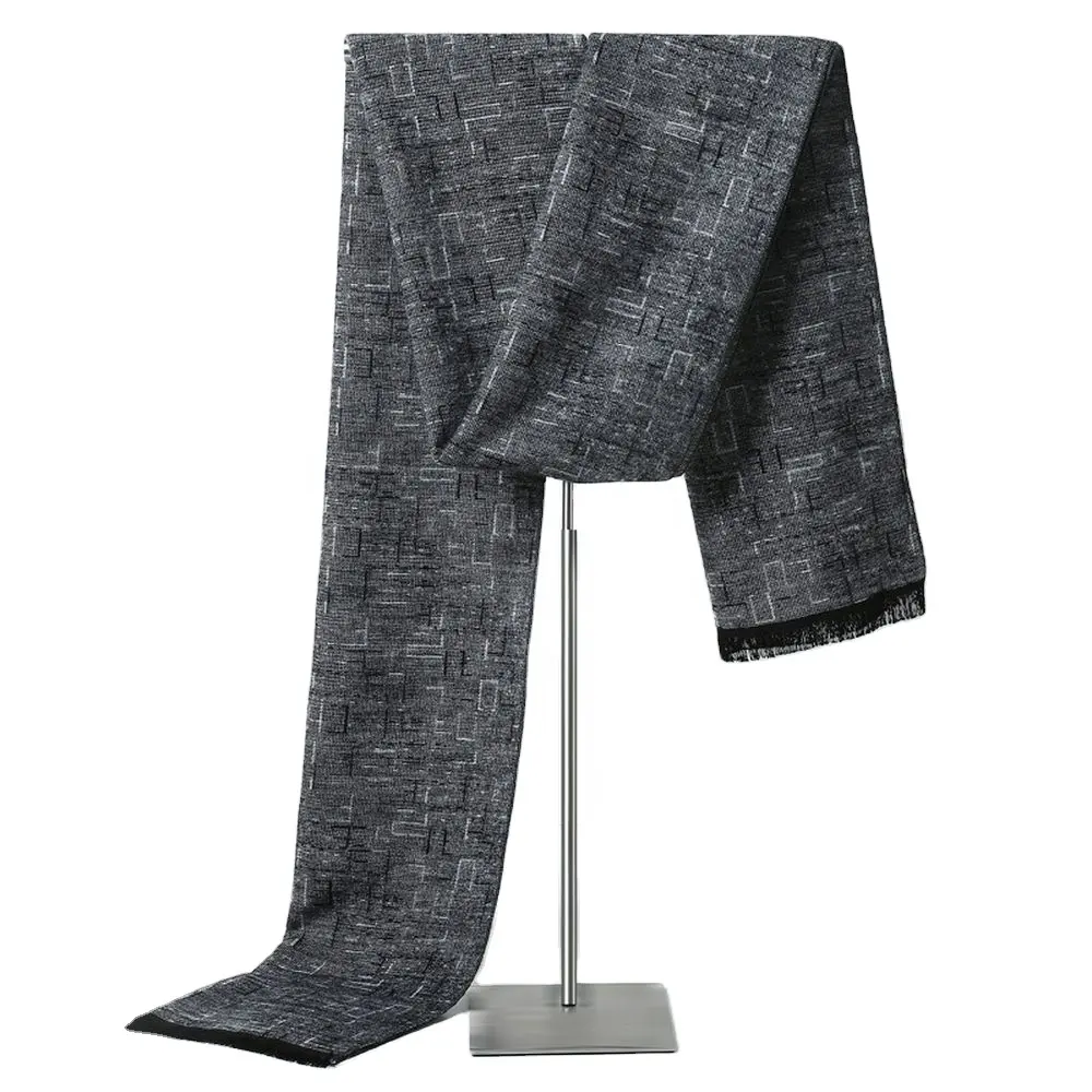 Dinamica vendita calda moda uomo Cashmere sciarpa per maglieria uomo, sciarpe di lana stile lungo
