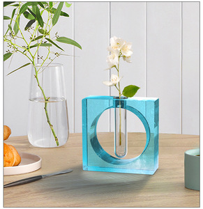 Ống nghiệm bình hoa nhựa khuôn <span class=keywords><strong>kit</strong></span> tự làm thủ công Ống nghiệm hoa nồi Silicone khuôn trang trí nhà phòng khách bàn bình - Product Image 5