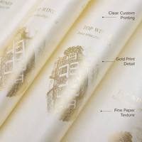 Papier Kraft MG blanc sans fluorescence 30 g/m², papier d'emballage pour bouteille de vin avec logo personnalisé imprimé, pour l'emballage du vin rouge et du champagne