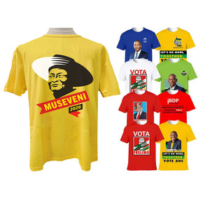 Wholesale Price 150 Gsm 100% Polyester Africa President Election T-shirt Elections Campaign Promotional T Shirt