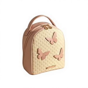 <b>Large</b> Capacity Portable <b>Makeup</b> <b>Bag</b> Zipper Closure Trendy Candy Pattern PU Fashion Handbag Soft Handle - Product Image 1