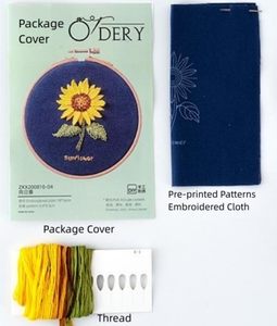 Kit de Broderie Punch Needle Floral DIY Fait Main <span class=keywords><strong>pour</strong></span> Débutants, Motif Fleur, Kit de Point de Croix Artisanat en Gros, Cadeau Souvenir - Product Image 4