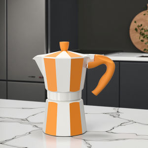 <span class=keywords><strong>Cafetera</strong></span> Moka Ecológica de Aluminio para Estufa, Estilo Italiano, con Tapa, Percolador de Café, Capacidad para 6 Tazas, Apta para Gas e Inducción, con Silicona - Product Image 1
