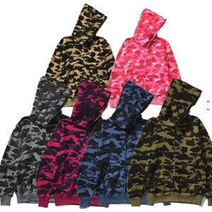 <span class=keywords><strong>Sudadera</strong></span> con capucha Bapaes 2026 con cremallera completa, estilo Y2K, con diseño de tiburón, para hombre y mujer, 100% algodón, ropa urbana de alta calidad 1.1 - Product Image 1