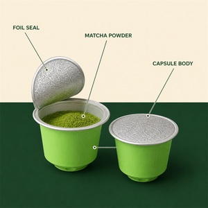 Emballages durables pour dosettes de matcha compatibles avec les machines Nespresso, dosettes de thé vert biologique sain à portion individuelle, en vrac - Product Image 3