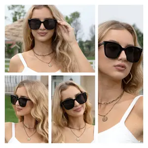 2024 Milan Optical Fair Factory Customized Square PC Frame Luxury Designer Sun Glasses Retro Women Mirror Brand Sunglasses