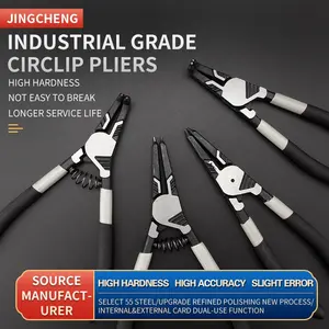 Professional OEM OBM ODM 7 Inch 55 Steel Multi-Purpose Stop Ring Pliers Internal Straight Circlip Pliers