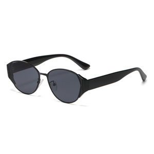 Óculos de Sol Versáteis UV400 Jet 9461: Novo Estilo Europeu-Americano, Óculos Ovais Modernos com Armação de Metal, Personalidade e Moda - Product Image 6