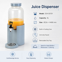 Distributeur de jus froid 8L pour restaurant, buffet de petit-déjeuner et service de traiteur