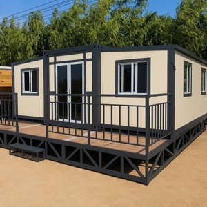 บ้านสำเร็จรูป SUNRISE Security ขนาด 40 ฟุต 20 ฟุต แบบขยายได้ พร้อมห้องน้ำ บ้านสำเร็จรูปพับได้ Casa Contenedor - Product Image 1