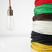 2020 Offre Spéciale Tordue Textile Tissu 0.75mm 2 et 3 Fil électrique Cordon pour Ampoule Edison et pendentif fil de lampe