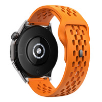 Bracelet universel en silicone respirant pour Watch6/5/4, 18/20/22mm, boucle à bouton-pression