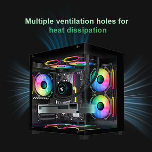 Chasis Compacto Micro ATX para Juegos con Ventana de Vidrio Templado y Espacio para Enfriador de CPU de 158 mm - Product Image 3