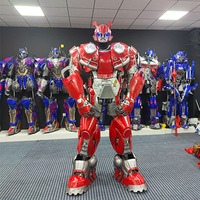 Costume de robot transformable avec lumières LED, couleurs personnalisables, costume de performance pour adulte pour Halloween, fête d'anniversaire