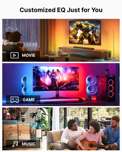 <span class=keywords><strong>Barre</strong></span> <span class=keywords><strong>de</strong></span> <span class=keywords><strong>son</strong></span> ULTIMEA 4.1 canaux Dolby Atmos 2-en-1 BT 5.3 pour téléviseur avec caisson <span class=keywords><strong>de</strong></span> basses, 280W, 3 modes d'égalisation, home cinéma - Product Image 6