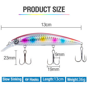 Offres Spéciales nouveau 36g 6 couleurs naufrage lourd Wobbler eau salée longue coulée action roulante dur leurres de pêche méné poisson leurre appât - Product Image 4