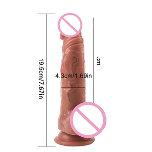 Fabrika fiyat 7.6 inç pürüzsüz yüzey yeni zanaat gerçekçi simülasyon uzun büyük kafa dev Dildos - Product Image 1