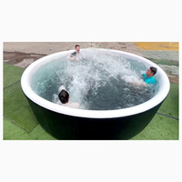 Piscine gonflable portable robuste en PVC étanche, ronde, pour événements en plein air et usage commercial