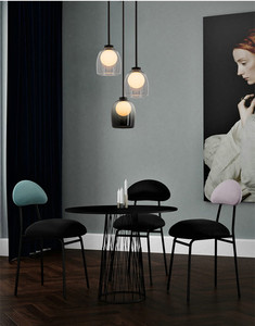 Lampe suspendue en verre moderne pour restaurant, luminaire suspendu de luxe nordique pour <span class=keywords><strong>cuisine</strong></span>, plafonnier LED pour salon, lustres - Product Image 2