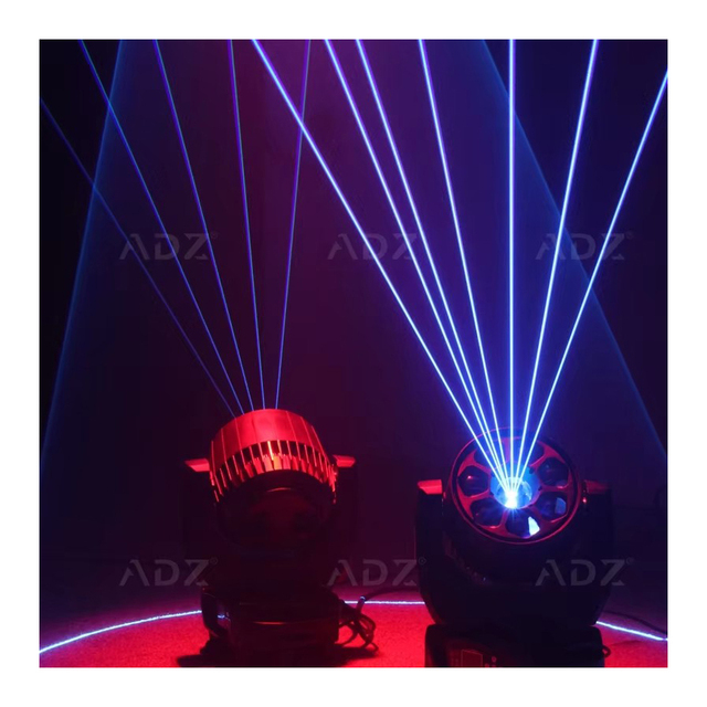 2025 ADZ Trendy Stage Lighting Led Stage Wash Dyed Light Wash 7*40W Laser 2IN1 RGBW Moving Head for Club Bar Wedding Laser
