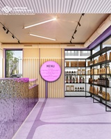 Conception de comptoir de boulangerie incurvé entièrement personnalisable, mobilier de vitrine pour café-boulangerie, design d'intérieur de boulangerie