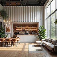 Comptoir de Bar Personnalisé pour Boulangerie-Café avec Vitrine en Verre et Éclairage LED – Solution Complète pour Aménagement de Magasin de Pâtisserie