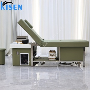 KISEN Lit de lavage multifonctionnel électrique pour shampoing, avec lavabo, bain de pieds et fonction de thérapie crânienne, pour traitement du dos et de la tête - Product Image 3