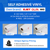 Usine de vinyle de premier plan en Chine, vente en gros de rouleaux de vinyle adhésif, encre pigmentée, vinyle PVC imprimable par jet d'encre, vinyle auto-adhésif pour l'impression