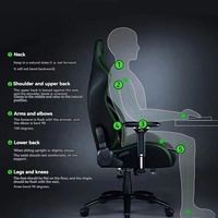 Chaise de jeu YOUTAI, chaise ergonomique de sport électronique, réglable en hauteur, inclinable, confortable pour le jeu sur PC