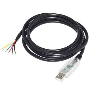 Fabricante de cabo ftdi, usb rs485 rs422 fio terminou cabo de comunicação 1.8m 5m