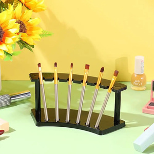 Transparent Plastic Pen Holder Stationery <b>Stand</b> Desk Organizer For Pens Pencils Makeup Tools Storage Rack Single Layer - Product Image 2