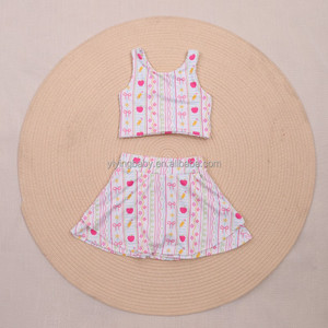 Set di <span class=keywords><strong>Abbigliamento</strong></span> Estivo per Ragazze con Stampa Personalizzata, Nuovo Completo Yoga Stampato con Zaino e Gonna Sportiva, Outfit Yoga in Due Pezzi - Product Image 5