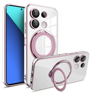 Para Redmi Note 13 Pro 4G 5G <span class=keywords><strong>Funda</strong></span> trasera Accesorios para teléfono móvil Fundas Capa para Xiaomi Poco X6 Clear Ring Stand Bumper Cover - Product Image 1