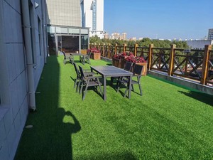 Gazon artificiel 50 mm, pelouse synthétique haute densité, tapis décoratif vert réaliste pour extérieur - Product Image 5