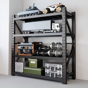 Nuevo Estante de Almacenamiento Industrial de Acero de Alta Resistencia de 4 Niveles, Ajustable, de Metal Negro con Protección Contra la Corrosión para Almacenes - Product Image 4