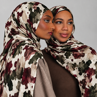 Hijab en modal personnalisé, fabricant de modal, faible MOQ, doux, léger, motif à pois, écaille de tortue et zèbre