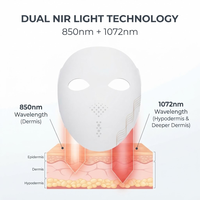 Appareil de beauté LED multi-modes pour le soin du visage avec temps de séance réglable et contrôleur portable