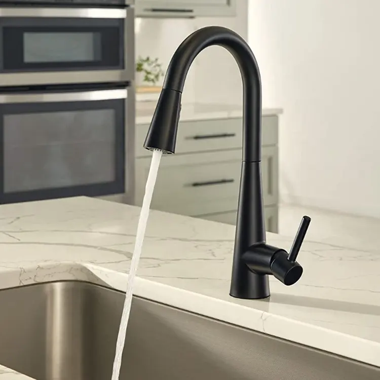 Black Taps Kitchen Faucet Pull Out Kitchen Tap with pull down sprayer