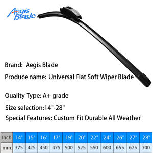 उच्च गुणवत्ता वाले तत्वावधान ब्लेड hj819 बोनलेस विंडशील्ड वाइपर ब्लेड प्राकृतिक रबर मूक फिट 99% सार्वभौमिक उप-सभी मौसम टिकाऊ - Product Image 2