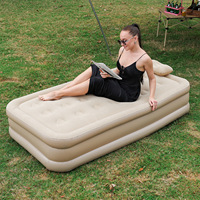 Haute qualité pliant pleine taille floqué auto-gonflant lit pneumatique matelas de couchage Camping matelas pneumatique