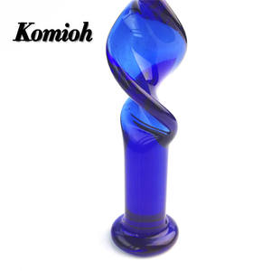 คอมิโอห์ ของขายดีในอเมซอน ขนาด 18 ซม. 7 นิ้ว ของเล่นทางเพศสำหรับผู้หญิง คริสตัลสีน้ำเงินขนาดใหญ่ ดิลโด้แก้วสำหรับการสอดใส่ทางทวารหนักสำหรับผู้ชาย - Product Image 6
