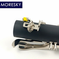 MORESKY Customizable Clarinet Nickel Silver Surface Hard Rubber 17 Keys BB Tone Copper-Nickel Key E126 (OEM)