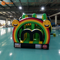 Ceyu Piste d'obstacles gonflable géante, Château gonflable, Équipement de terrain de jeu extérieur, Location commerciale pour événements, Fun Run