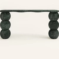 Table console sphérique en marbre naturel, style luxe léger et moderne, de forme spéciale, design haut de gamme pour salon, entrée de villa JZ