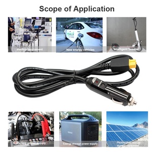 Reemplazo 12V/24V encendedor de cigarrillos de coche enchufe hembra con Cable de extensión 16AWG conector de batería de litio para vehículos - Product Image 6