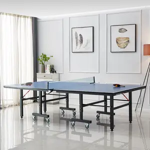 גודל בינוני טניס שולחן פינג פונג שולחן מתקפל נשלף עם גלגלים ללא מין