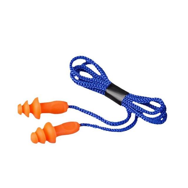 Industrial Earplugs for Noise Protection, for Sleep With Superior Sound Insulation; Silicone Noise-reducing Earplugs With Cord,