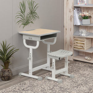 Ensemble de chaises de bureau pour enfants écologiques Mobilier scolaire économique et ergonomique en plastique Tabouret et table durables pour l'école - Product Image 2