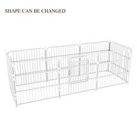 Chenil pour chien en treillis métallique soudé de qualité supérieure fourni par l'usine 2024, cage extérieure pour animaux de compagnie, cage en métal